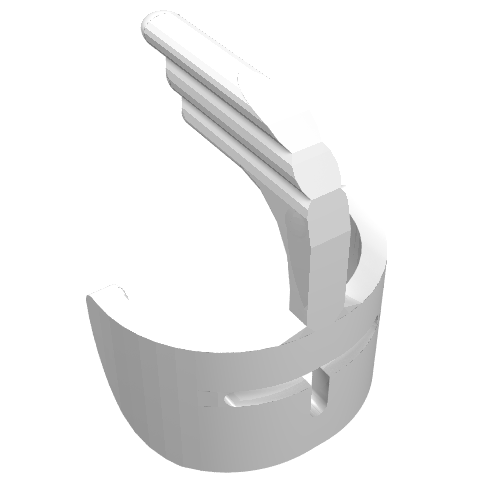 Lego Headwear Accessory Visor Grille and Feather / White