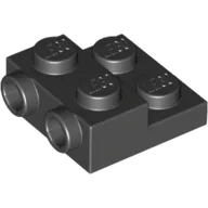 Plate Special 2 x 2 x 2/3 with Two Studs On Side and Two Raised [Solid Anti-stud] / Black