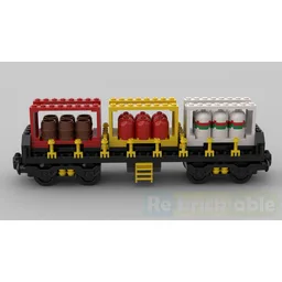 Container train car with 4 axle