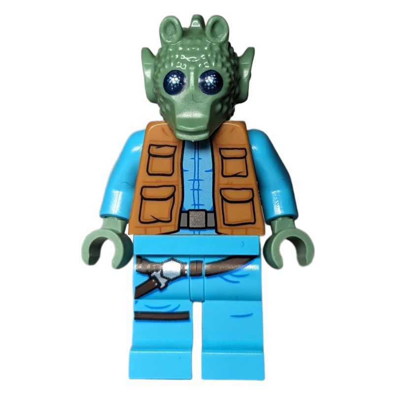 Lego Greedo, Sand Green Skin, Knee Strap