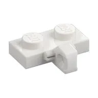 Hinge Plate 1 x 2 Locking with 1 Finger on Side, with Groove / White