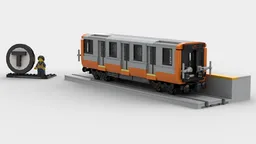 MBTA Orange Line Subway Train