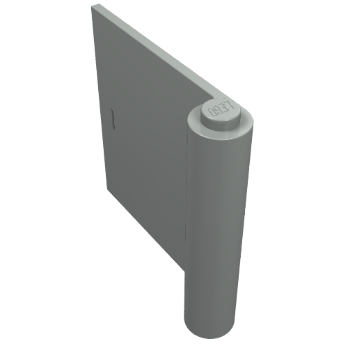 Lego Door 1 x 5 x 4 Left / Light Gray