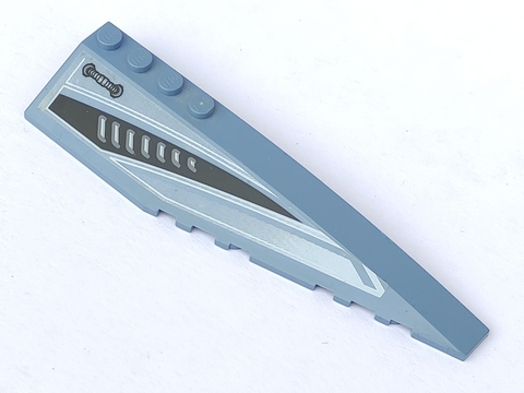 Lego Wedge 12 x 3 Right with Alpha Team Arctic Side-Only Long Grille Pattern (Sticker) - Set 4770