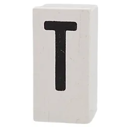 Tile Special 1 x 2 x 5/6 with Stud Hole in End with 'T' Print