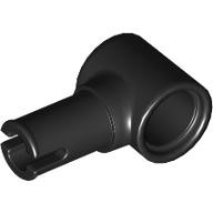 Lego Technic Pin Connector Hub with 1 Pin with Friction Ridges Lengthwise [Centered Friction Ridge] / Black