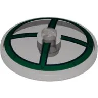 Dish 4 x 4 Inverted [Radar] with Green Cross Print