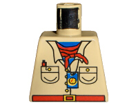 Lego Torso Shirt with Buttons and Pockets over Blue Undershirt, Red Belt with Yellow Buckle, Neckerchief Scarf, Pen, Compass Pattern