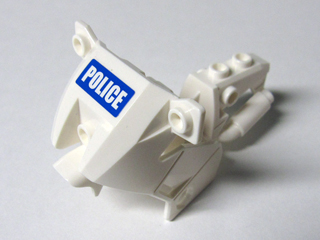Lego Motorcycle Fairing, City with White 'POLICE' on Blue Background Pattern (Sticker) - Sets 7235-2 / 7288 / 7744 / 60023
