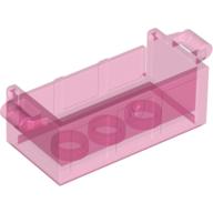 Lego Treasure Chest Bottom with Rear Slots, with Groove / Trans-Dark Pink