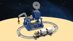 Classic Space Reimagined Rail Train Supply Station MOC