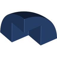 Lego Brick Round Corner, Curved 2 x 2 x 1 2/3 Quarter Dome with 1 Cutout / Dark Blue