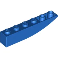 Brick Curved Inverted 6 x 1 / Blue