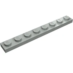 Plate 1 x 8 / Light Gray