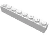 Brick 1 x 8 / White