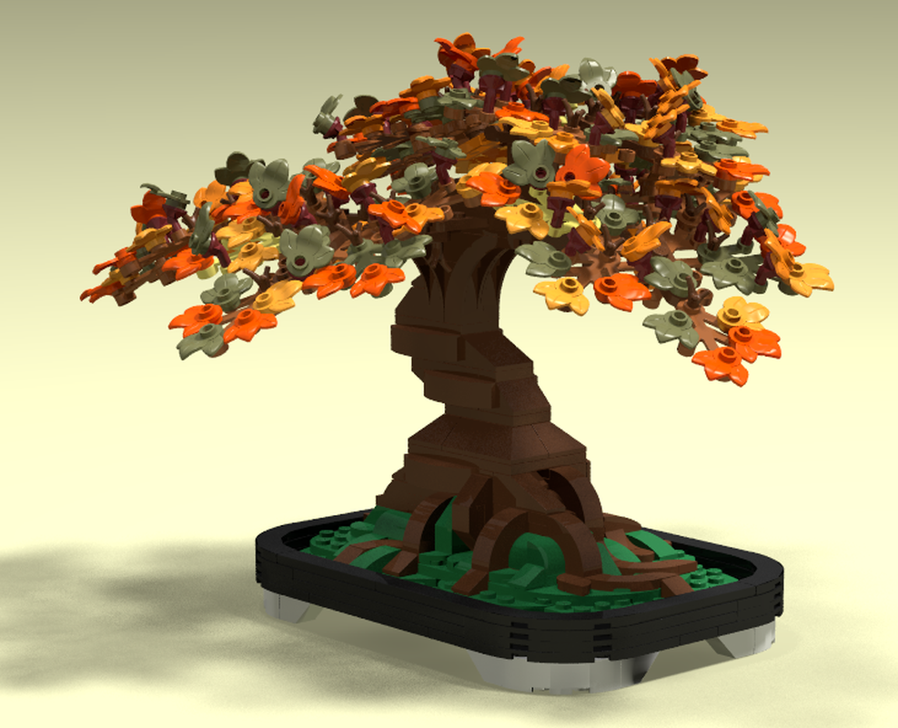 Lego Leafy rooted bonsai in autumn