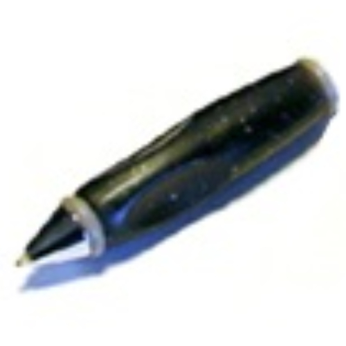 Lego Pen Body, with Chrome Tip, Light Gray Ends, White Dots / Stars Print
