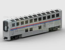 4-Wide Am Trak Superliner Passenger Observation Carriage
