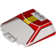 Windscreen 6 x 6 x 1 1/3 with Red/Yellow Cockpit Print