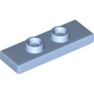Lego Plate Special 1 x 3 with 2 Studs with Groove and Inside Stud Holder (Jumper) / Bright Light Blue