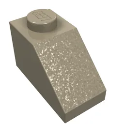 Brick Sloped 45° 2 x 1 with Bottom Pin / Dark Tan