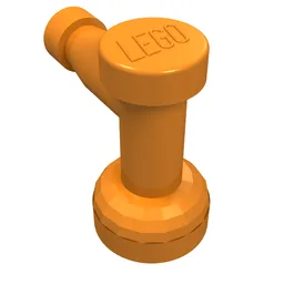 Tap 1 x 1 with Hole in Spout / Orange