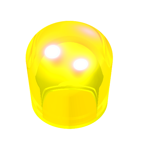 Lego Brick Round 1 x 1 x 2/3 Light Bulb Cover / Trans-Neon Green
