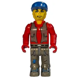 Juniors Midifig, Bank Robber with Dark Gray Legs, Red Shirt and Blue Cap / [No Color/Any Color]
