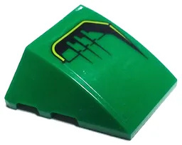 Wedge 4 x 3 Triple Curved No Studs with Black and Yellow Vent Pattern Model Right Side (Sticker) - Set 70641
