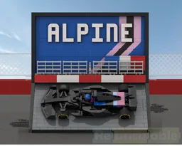 F1 Team Wall Display (Alpine)