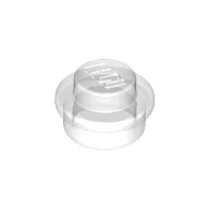 Plate Round 1 x 1 with Solid Stud / Trans-Clear