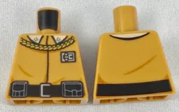 Torso SW General Calrissian Gold Braid, Badge and Black Belt Pattern / Medium Nougat