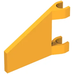 Flag 2 x 2 Trapezoid with Flat Area between Clips / Bright Light Orange