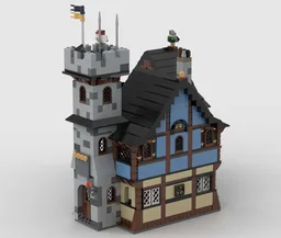 10193 Medieval House with Keep