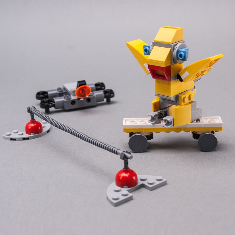 Lego 31090 CrazyBird on a sk8board