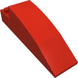 Brick Curved 8 x 2 x 2 / Red
