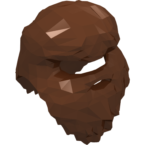 Lego Hair Long and Bushy with Full Beard / Reddish Brown
