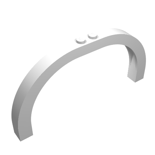 Lego Brick Arch 1 x 12 x 5 Curved Top / White
