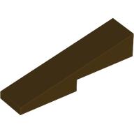 Lego Brick Sloped 1 x 4 with 1 x 2 Cutout / Dark Brown