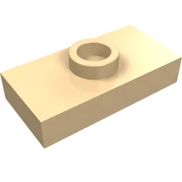 Plate Special 1 x 2 with 1 Stud without Groove (Jumper) / Very Light Orange