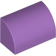 Brick Curved 1 x 2 x 1 No Studs / Medium Lavender