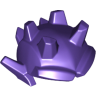 Lego Head Top Gargoyle Six Straight Horns and Ears / Dark Purple