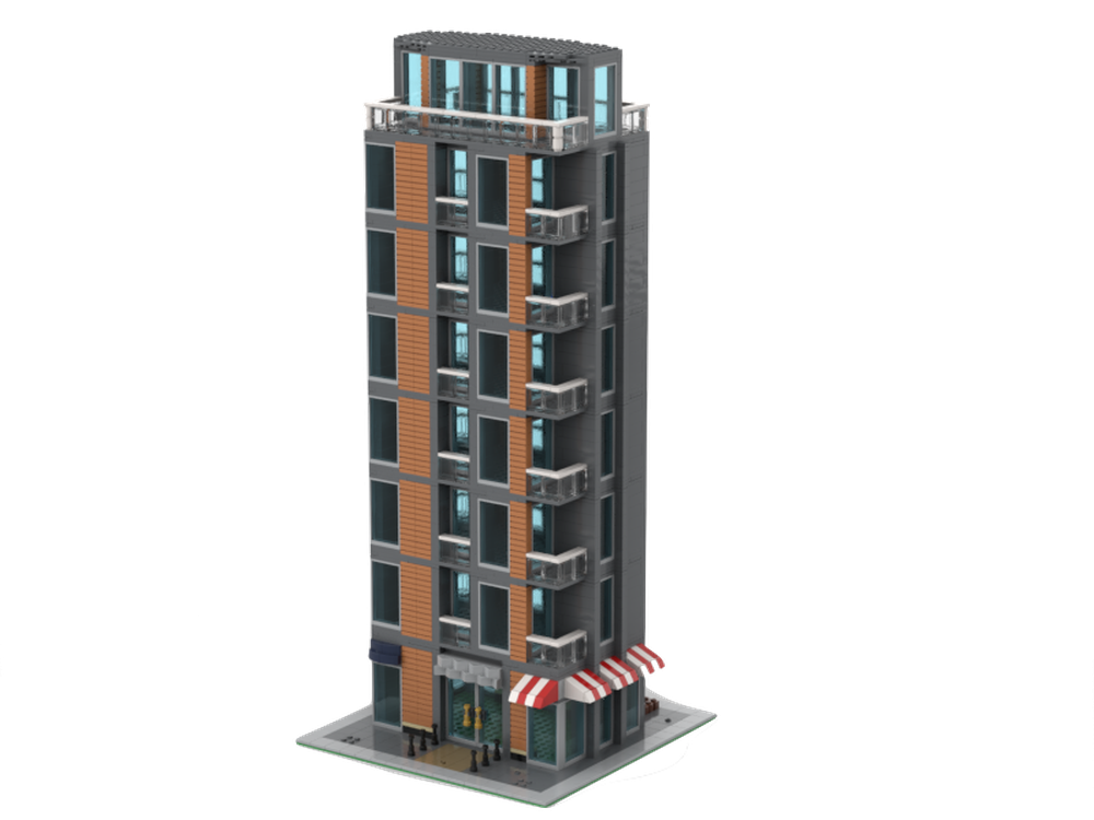 Lego City Residential Skyscraper - Central Brick Plaza