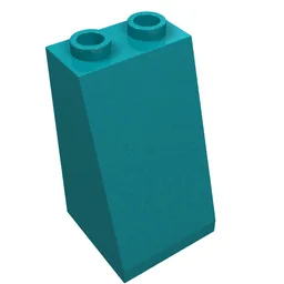 Brick Sloped 75° 2 x 2 x 3 [Hollow Studs] / Dark Turquoise