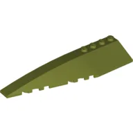 Brick Wedged, Curved 12 x 3 Left / Olive Green