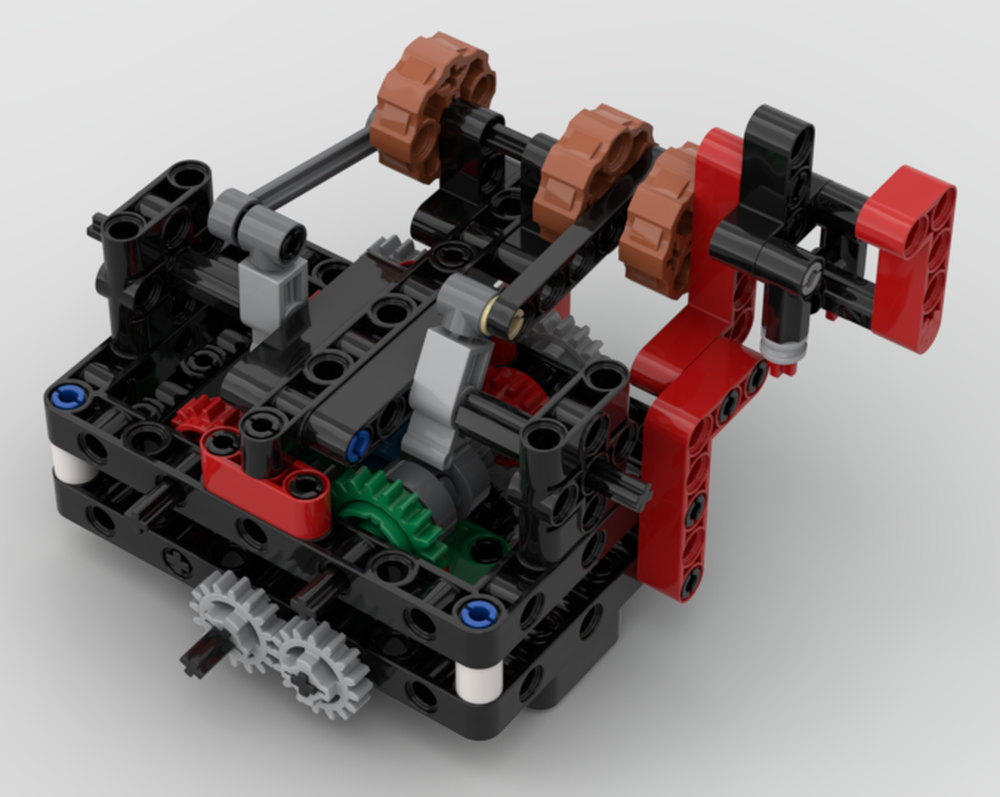 Lego 4 Speed Sequential Gearbox With Stepper