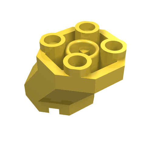 Lego Brick Special Octagonal 2 x 3 x 1 2/3 Sloped / Yellow