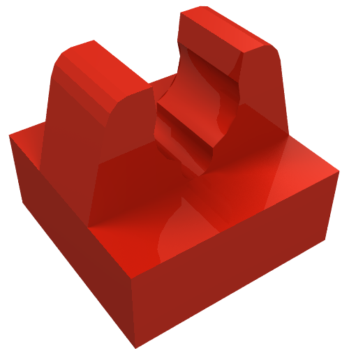 Lego Tile Special 1 x 1 with Clip with Rounded Tips and Center Cut