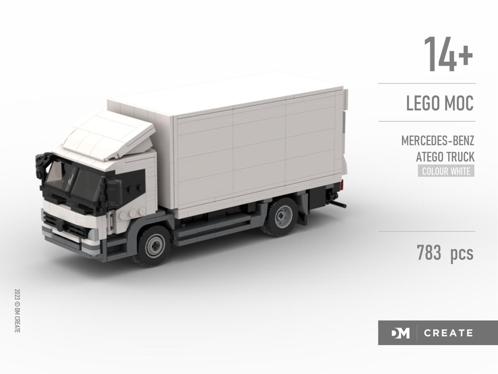 Lego Mercedes-Benz Atego white truck