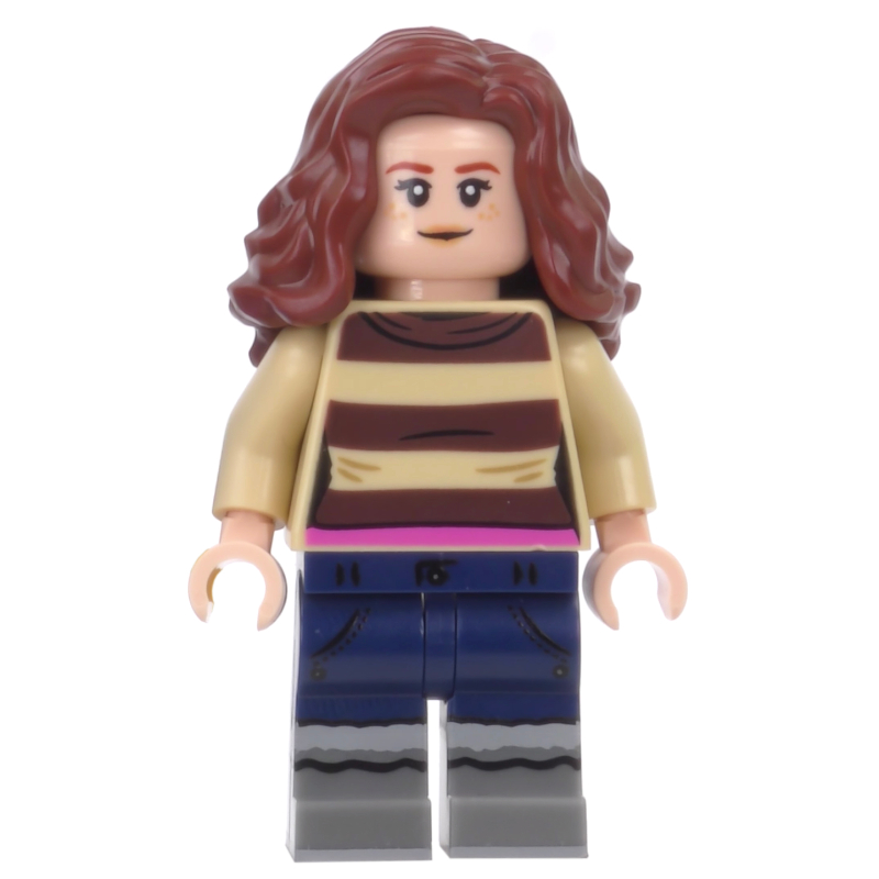 Lego Hermione Granger, Tan Striped Sweater, Dark Blue Legs